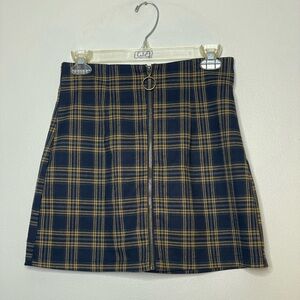 Forever 21 Black and Yellow A-line Mini Skirt for Casual Work